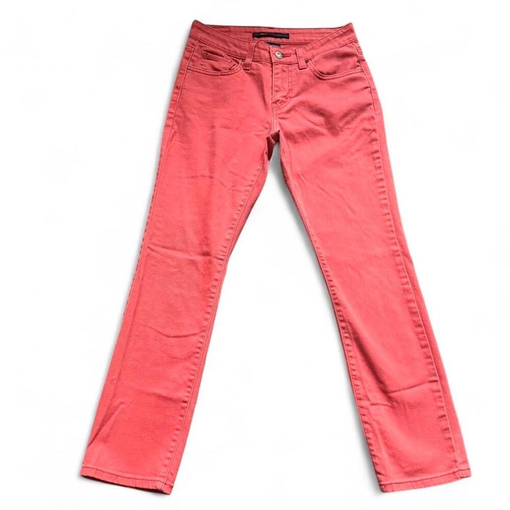 Levi’s VTG 2010s Women’s Coral Red Mid-Rise Denim Skinny Jeans — Size 29
